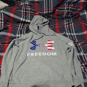 Under Armour Gray Freedom Sweatshirt Hoodie